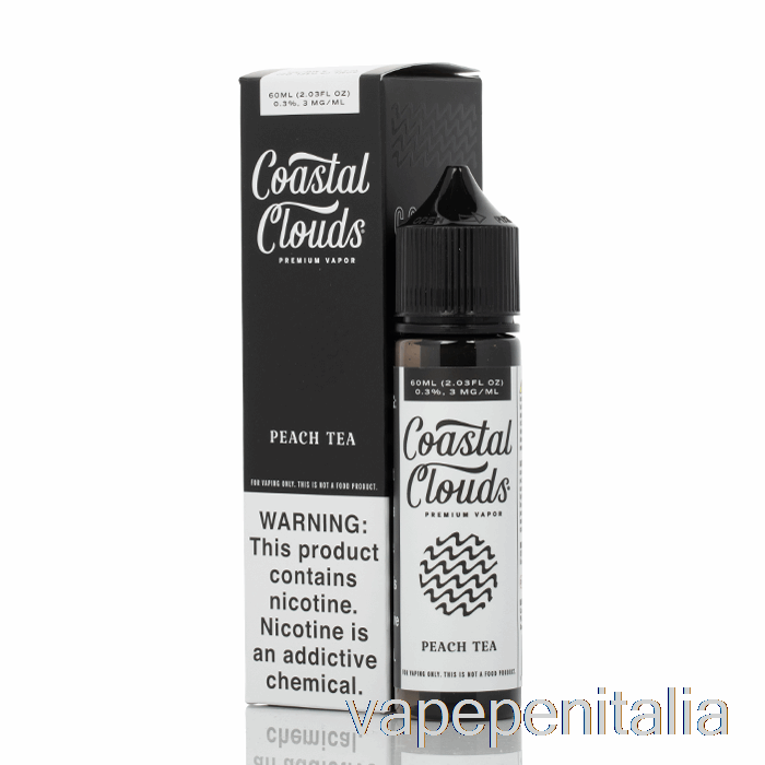 Vape Box Mod Tè Alla Pesca - Coastal Clouds Co. -60 Ml 3 Mg